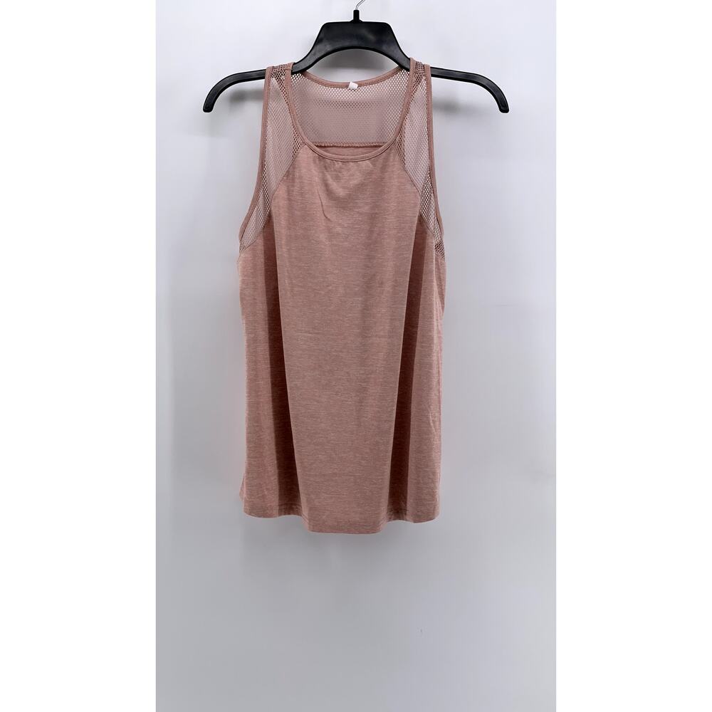 ICTIVE Women's Pink Heathered Mesh Active Tank Top SZ M